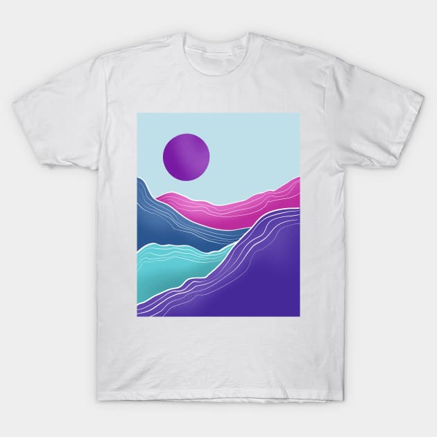 Colorful Abstract Mountains 43 T-Shirt by gusstvaraonica